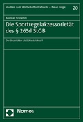Bild: Die Sportregelakzessoriet&auml;t des &sect; 265d StGB - Nomos
