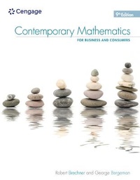 Enlarge image Cover: Bundle: Contemporary Mathematics for Business & Consumers, Loose-Leaf Version + Webassign Printed Access Card for Brechner/Bergeman's Contemporary Mathematics for Business & Consumers, Multi-Term - Cengage Learning