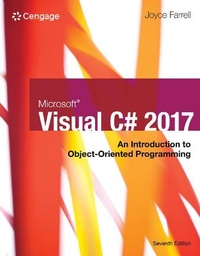Enlarge image Cover: Bundle: Microsoft Visual C# 2019: Introduction to Object-Oriented Programming, 7th + Mindtapv2.0, 1 Term Printed Access Card - Cengage Learning