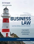 Cover: Bundle: Anderson's Business Law & the Legal Environment - Comprehensive Edition, 24th + Mindtap, 2 Terms Printed Access Card - Cengage Learning