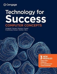 Enlarge image Cover: Bundle: Technology for Success: Computer Concepts, 2020 + Sam 365 & 2019 Assessments, Training and Projects Printed Access Card with Access to Ebook, 1 Term - Cengage Learning