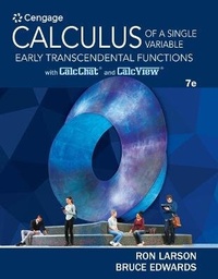 Abbildung von: Bundle: Calculus of a Single Variable: Early Transcendental Functions, 7th + Student Solutions Manual for Larson/Edwards' Calculus of a Single Variable: Early Transcendental Functions, 2nd + Webassign Printed Access Card for Larson/Edwards' Calculus: EA - Cengage Learning