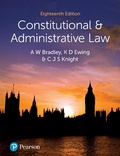 Cover: Constitutional and Administrative Law - Pearson Education Limited