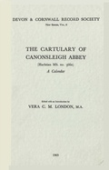 Cover: The Cartulary of Canonsleigh Abbey - De Gruyter
