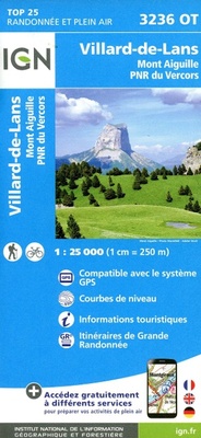 Abbildung von: Villard-de-Lans / Mont Aiguille / PNR du Vercors: 3236OT - Institut Geographique National