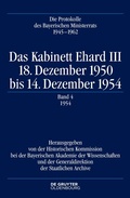 Cover: Die Protokolle des Bayerischen Ministerrats 1945-1954 / Das Kabinett Ehard III - De Gruyter