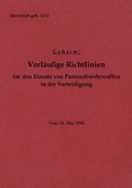 Cover: Merkblatt geh. 9/12 Vorl&auml;ufige Richtlinien f&uuml;r den Einsatz von Panzerabwehrwaffen in der Verteidigung - BoD - Books on Demand