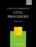 Cover: A Practical Approach to Civil Procedure - Oxford University Press