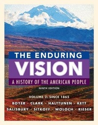 Enlarge image Cover: Bundle: The Enduring Vision, Volume II: Since 1865, 9th + Mindtap History, 1 Term (6 Months) Printed Access Card - Cengage Learning