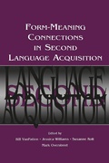 Cover: Form-Meaning Connections in Second Language Acquisition - Routledge