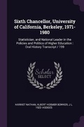 Cover: Sixth Chancellor, University of California, Berkeley, 1971-1980 - Palala Press