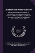 Cover: International Aviation Policy - Palala Press