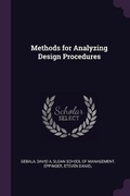 Cover: Methods for Analyzing Design Procedures - Palala Press
