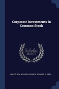 Cover: Corporate Investments in Common Stock - Sagwan Press