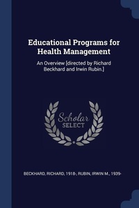 Abbildung von: Educational Programs for Health Management - Sagwan Press