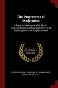 Cover: The Programme of Modernism - Andesite Press