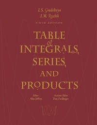 Enlarge image Cover: Table of Integrals, Series, and Products - Academic Press