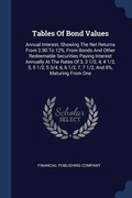 Cover: Tables Of Bond Values - Sagwan Press