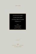 Cover: Author and Subject Cumulative Index, Including Tables of Contents - Academic Press