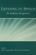 Cover: Listening to Speech - Psychology Press Ltd