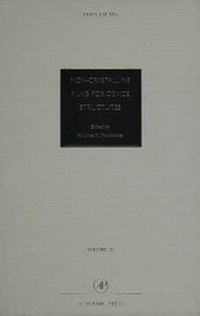 Enlarge image Cover: Non-Crystalline Films for Device Structures: Volume 29 - Academic Press