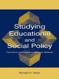 Cover: Studying Educational and Social Policy - Routledge