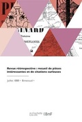 Cover: Revue retrospective - Hachette Livre Bnf