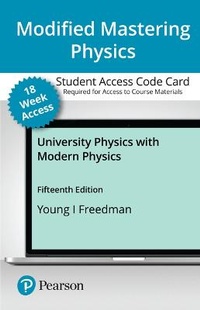 Enlarge image Cover: Modified Mastering Physics with Pearson Etext -- Access Card -- For University Physics with Modern Physics (18-Weeks) - Pearson