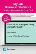 Cover: Mylab STATS with Pearson Etext -- Combo Access Card -- For Statistics for Managers Using Microsoft Excel (18-Weeks) - Pearson