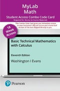 Cover: Mylab Math with Pearson Etext -- Combo Access Card -- For Basic Technical Mathematics with Calculus (18-Weeks) - Pearson