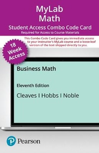 Enlarge image Cover: Mylab Math with Pearson Etext -- Combo Access Card -- For Business Math (18-Weeks) - Pearson