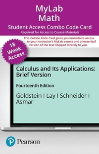 Enlarge image Cover: Mylab Math with Pearson Etext -- Combo Access Card -- For Calculus and Its Applications, Brief Version (18-Weeks) - Pearson