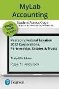 Cover: Mylab Accounting with Pearson Etext -- Access Card -- Pearson's Federal Taxation 2022 Corporations, Partnerships, Estates & Trusts - Pearson