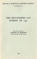 Cover: The Devonshire Lay Subsidy of 1332 - De Gruyter