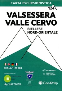 Abbildung von: Valsessera Valle Cervo, Biellese nord-orientale. Carta escursionistica 1:25.000 - Carta escursionistica;Geo4Map