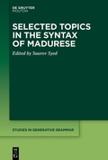 Cover: Selected Topics in the Syntax of Madurese - De Gruyter Mouton
