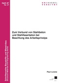 Cover: Zum Verbund von Stahlbeton und Stahlfaserbeton bei Beachtung des Arbeitsprinzips - Kassel University Press