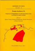 Cover: &Eacute;tudes berb&egrave;res IX - Essais sur la linguistique et la documentation &eacute;crite en berb&egrave;re et autres articles - K&ouml;ppe, R