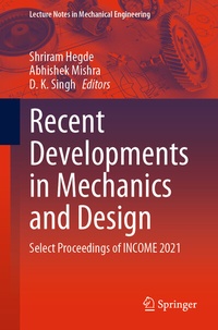 Abbildung von: Recent Developments in Mechanics and Design - Springer