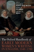 Cover: The Oxford Handbook of Early Modern Women's Writing in English, 1540-1700 - Oxford University Press