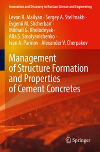 Enlarge image Cover: Management of Structure Formation and Properties of Cement Concretes - Springer