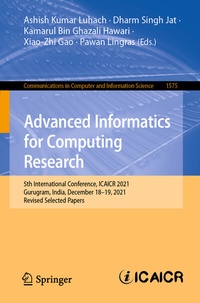 Enlarge image Cover: Advanced Informatics for Computing Research - Springer