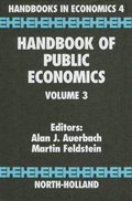 Cover: Handbook of Public Economics: Volume 3 - North-Holland
