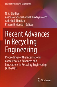 Enlarge image Cover: Recent Advances in Recycling Engineering - Springer