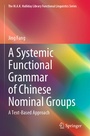 Cover: A Systemic Functional Grammar of Chinese Nominal Groups - Springer