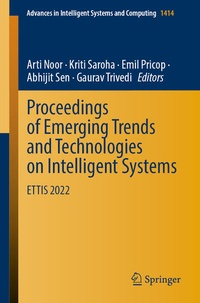 Enlarge image Cover: Proceedings of Emerging Trends and Technologies on Intelligent Systems - Springer