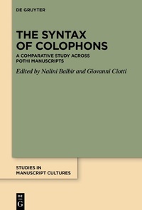 Abbildung von: The Syntax of Colophons - De Gruyter