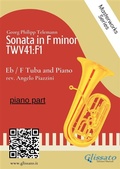 Cover: (piano part) Sonata in F minor- Eb/F Tuba and Piano - Glissato Edizioni Musicali