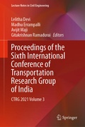 Cover: Proceedings of the Sixth International Conference of Transportation Research Group of India - Springer