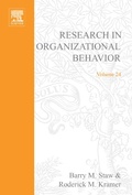 Cover: Research in Organizational Behavior - Elsevier